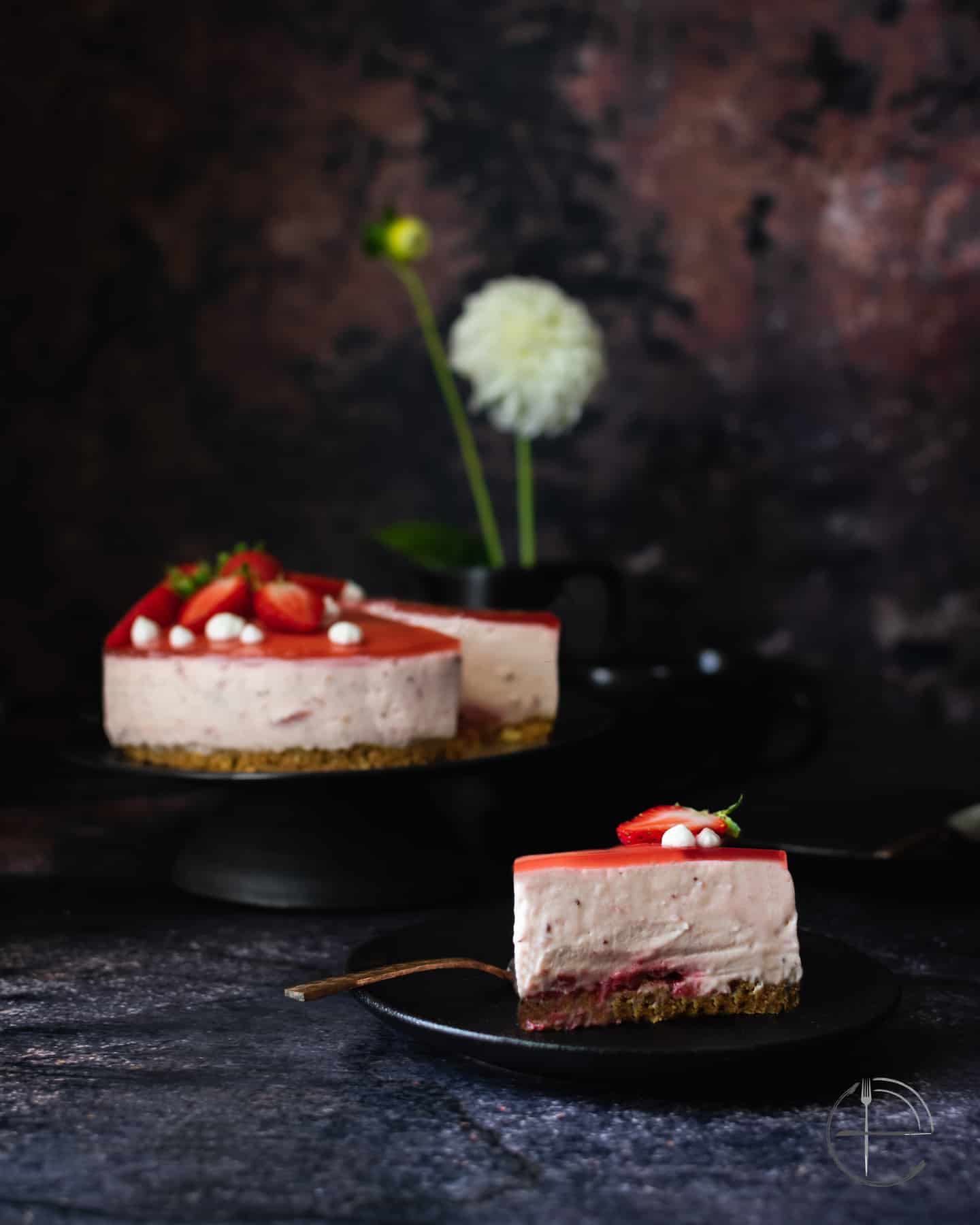 Roasted Strawberry Cheesecake - ever peckish